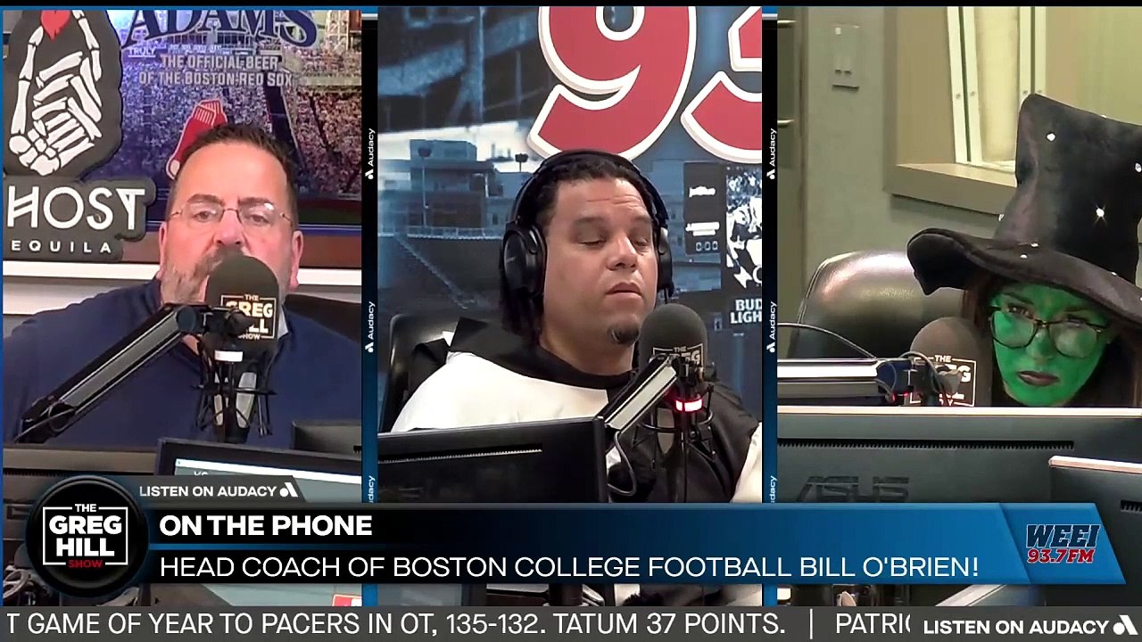 Head Coach of BC football Bill O'Brien joins! Did O'Brien ever go to the Patriots' Halloween parties?