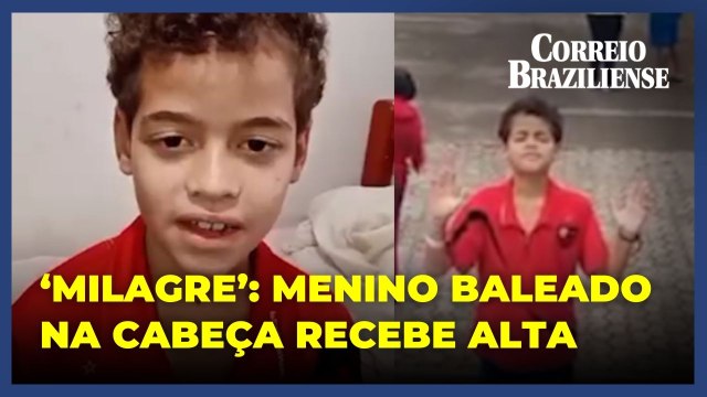 Menino baleado na cabeça em bar recebe alta do hospital
