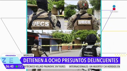 Detienen a ocho presuntos integrantes del denominado Cártel de Cuautla
