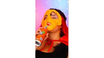 Transform into a Vampire with This Gummy Face Mask! ‍♀️ #Shorts