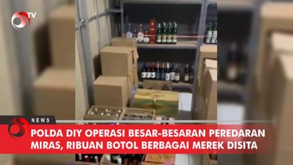 Polda DIY Operasi Besar-besaran Peredaran Miras, Ribuan Botol Berbagai Merek Disita