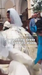 ‘'I'm 5ft and had a 20-stone wedding dress and a cake twice the size of me’