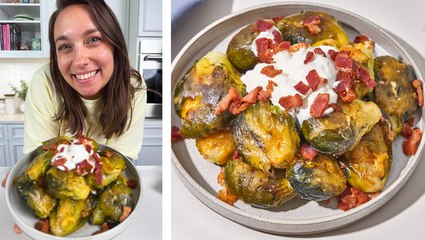 How to Make Loaded Smashed Brussels Sprouts