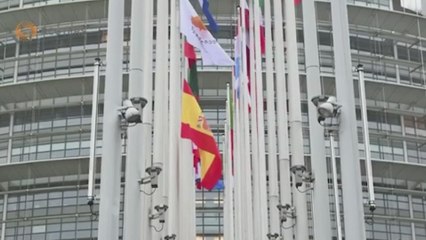 El gran gesto de Europa con la bandera española en solidaridad con las inundaciones en Valencia