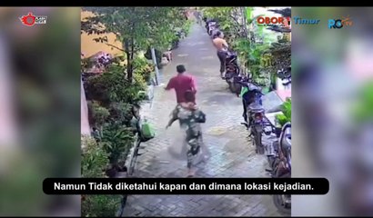 Momen Seorang Bocah Maling Motor Dikejar Warga
