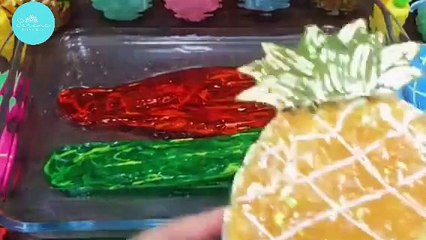 "Tropical Dream: ASMR Slime Mixing with Makeup & Glitter"