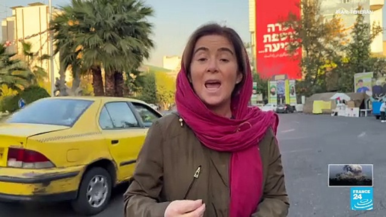 Con grandes pancartas, Irán promete represalias a ataques israelíes