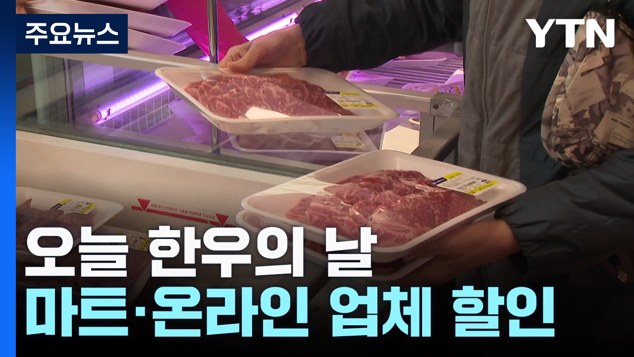 "반값 한우 먹어볼까?"...'한우의 날' 세일하자 마트 '오픈런' / YTN