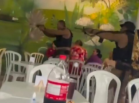 On-the-run gunman takes hostages at children's birthday party