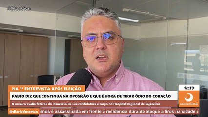 Na 1ª entrevista após eleição, Pablo diz que segue na oposição, mas é hora de deixar o ódio para trás