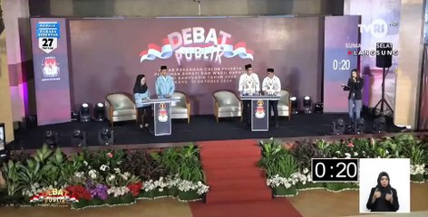 Debat Perdana Cabup dan Cawabup Kabupaten Muba : Hj. Lucianty Aktif, Toha Tohet Gugup