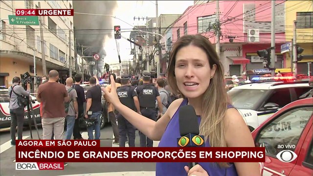 Comerciantes estimam prejuízo após incêndio em shopping no Brás