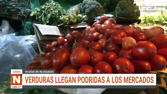 Verduras llegan podridas: Comerciantes tratan de recuperar lo que pueden tras 18 días de bloqueo