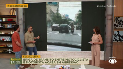 Briga de trânsito entre motociclista e motorista acabam em agressão