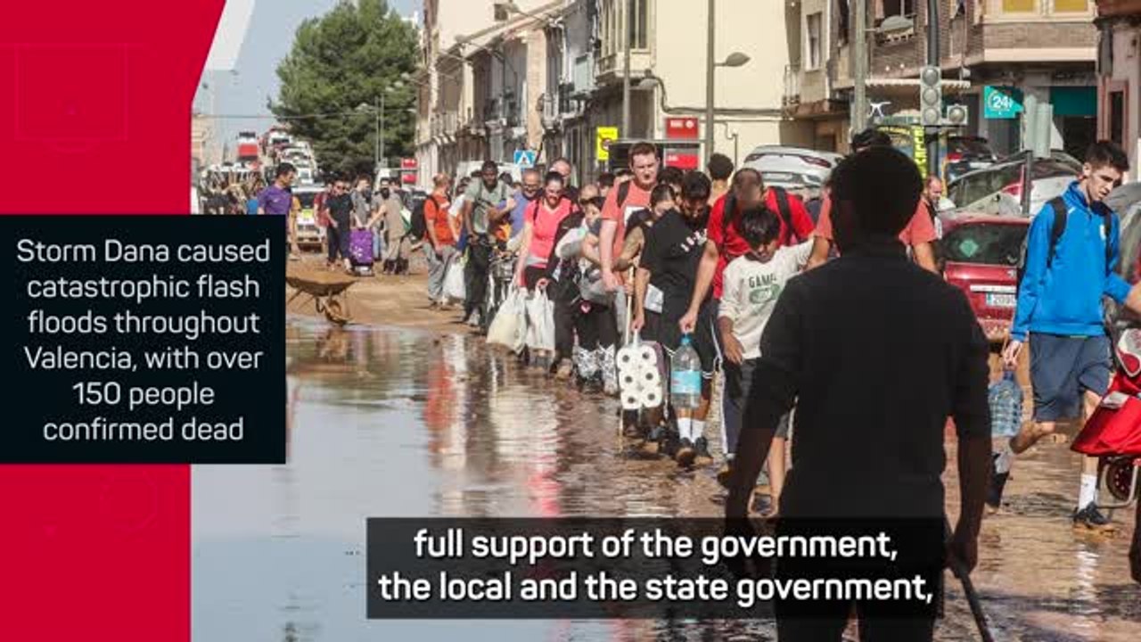 Xabi Alonso sends condolences to families of Valencia flood victims