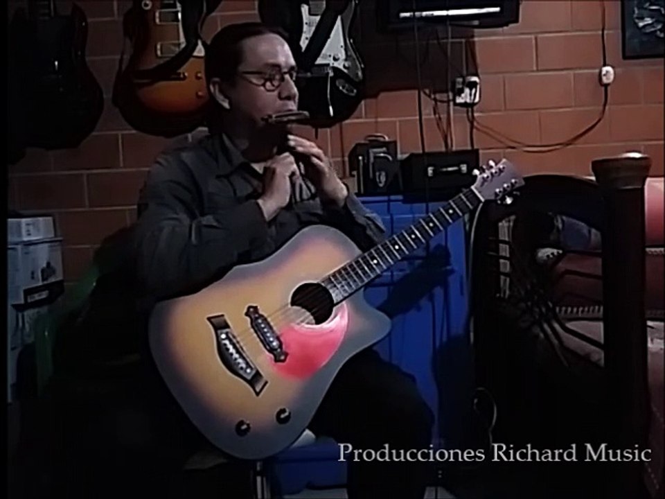 Blues Electroacustico en E / Guitarra y Armonica