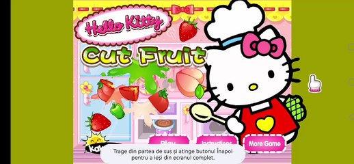 I played Hello kitty cut fruit Flash game