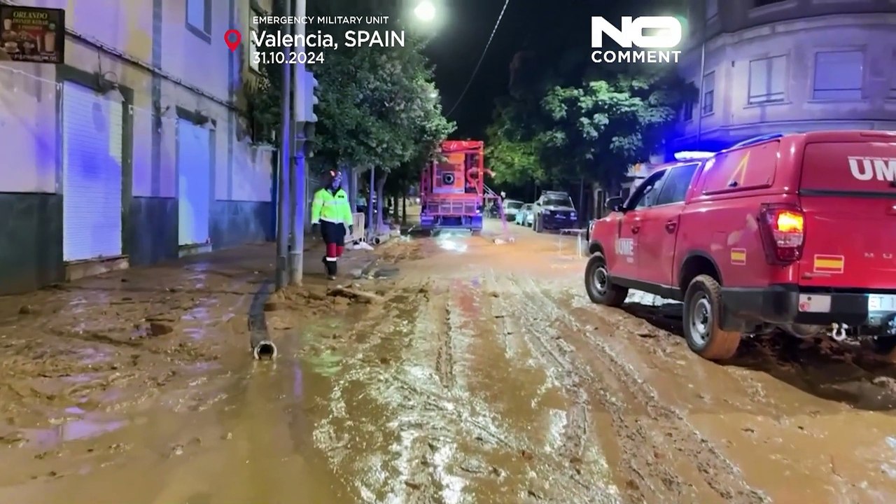 No Comment: Rettungsarbeiten in Valencia nach verheerendem Sturm laufen weiter