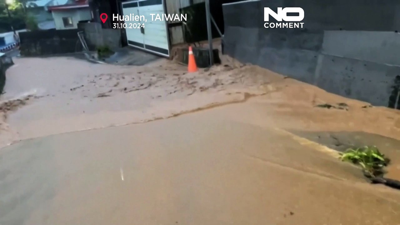 No Comment: Heftiger Taifun Kong-rey trifft Taiwan