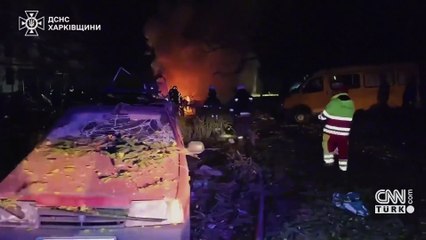 Rusya Harkiv’de bir binayı hedef aldı… 1 çocuk hayatını kaybetti