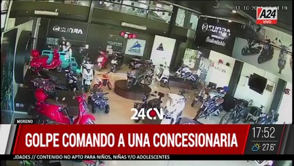 MORENO: GOLPE COMANDO A UNA CONCESIONARIA, SE LLEVARON MÁS DE 10 MILLONES DE PESOS