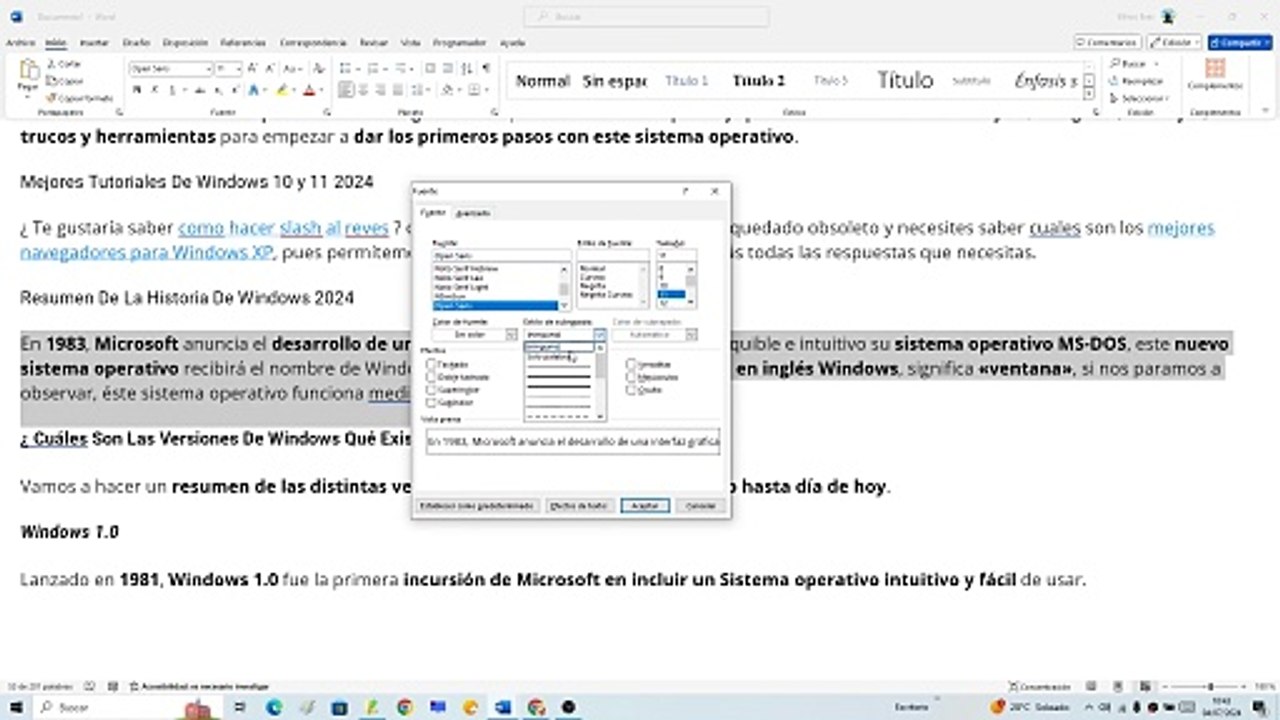 ✍ Como SUBRAYAR SOLO PALABRAS en WORD FÁCIL y RÁPIDO