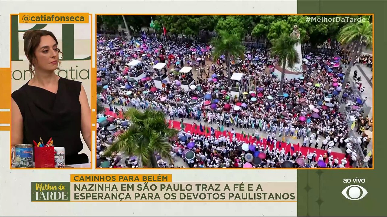 Catia recebe convite para receber Nossa Senhora de Nazaré em São Paulo: "Emocionante"
