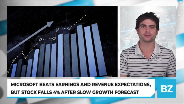 Microsoft Beats Earnings And Revenue Expectations, But Stock Falls 4% After Slow Growth Forecast