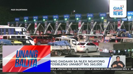 Pila ng mga sasakyan sa Balintawak Toll Plaza, unti-unting humahaba | Unang Balita