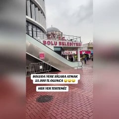 Bolu'da yerlere çöp atanlara para cezası verilmesi sonrasında sokaklarda yerde bir izmaritin bile olmadığı görüldü.