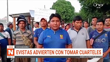 Evistas advierten toma de cuarteles