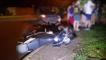 Motociclista fica ferido em acidente no Bairro 14 de Novembro