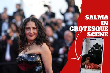 Salma Hayek surprises in a grotesque scene