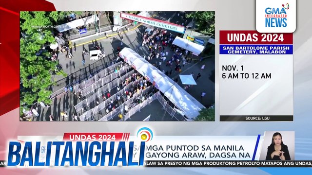 Mga bumibisita sa mga puntod sa Manila North Cemetery ngayong araw, dagsa na | Balitanghali