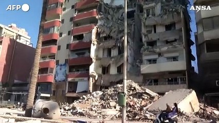 Libano, le macerie a Tiro dopo i bombardamenti israeliani