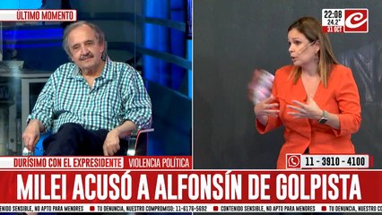 Ricardo Alfonsín: "A Milei le encanta provocar y agredir"
