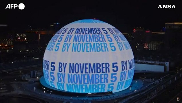 Usa2024, vote Harris-Walz proiettato sullo Sphere di Las Vegas