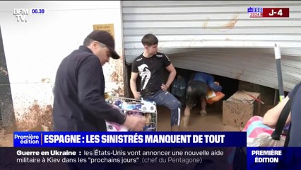 Inondations en Espagne: les sinistrés manquent de tout
