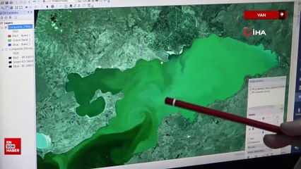 Van Gölü'ndeki güçlü akıntılar Avrupa Uzay Ajansı'nın uydusunda