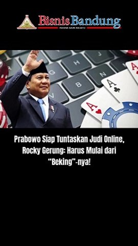 Prabowo Siap Tuntaskan Judi Online, Rocky Gerung: Harus Mulai dari “Beking”-nya!