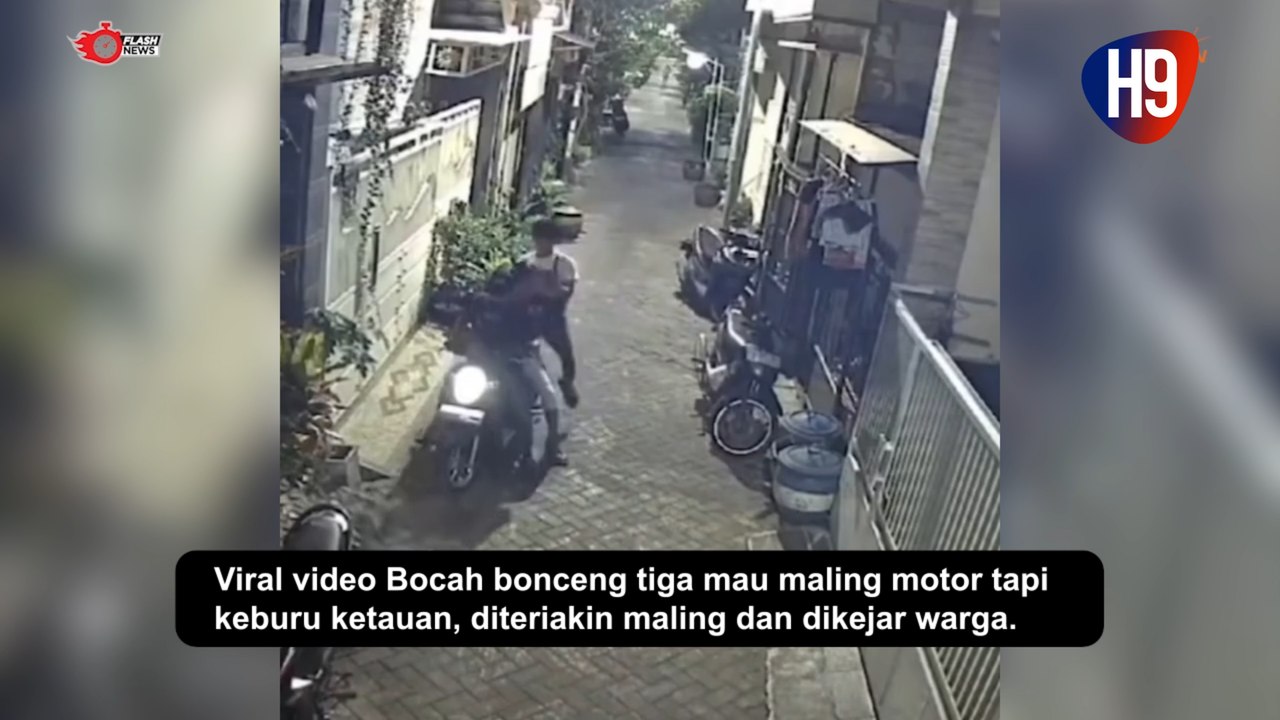 Parah Kali, Lihat Momen 3 Bocah Berniat Maling Motor