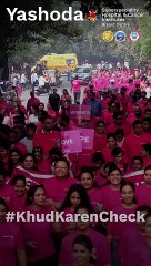 Khud Karen Check-Strutting Through the Streets of Ghaziabad - Ringing Our Breast Cancer Message!
