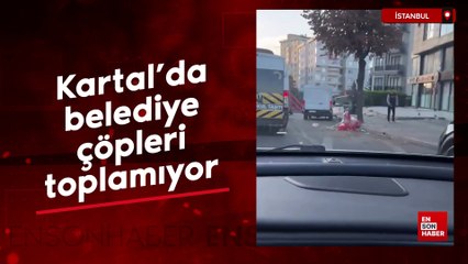 Kartal'da çöp dağları: Belediye çöpleri toplamıyor