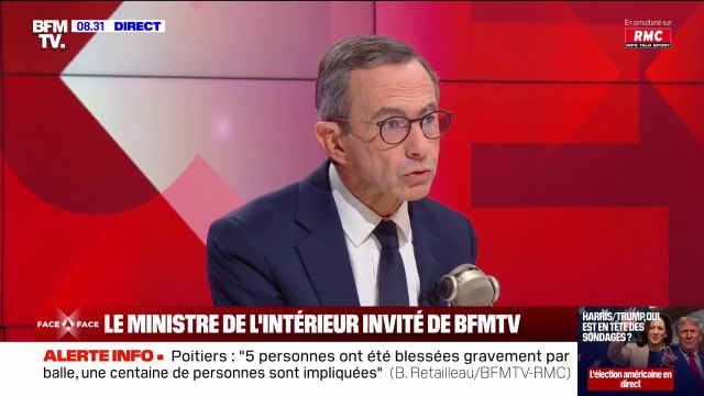 Fusillade à Poitiers: Entre 400 et 600 personnes impliquées , déclare le ministre de l'Intérieur Bruno Retailleau