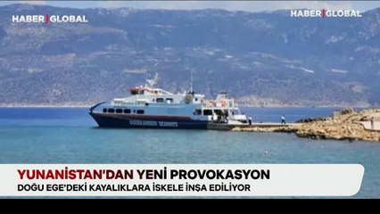 Yunanistan’dan yeni provokasyon! Ege’deki kayalıklara inşa ediliyor