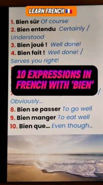 10 EXPRESSIONS IN FRENCH WITH 'BIEN' | Learn French with Moh and Alain