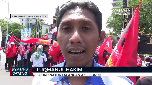 Demo Buruh, Tolak Omnibus Law dan Tuntut Kenaikan Upah Minimun 2025