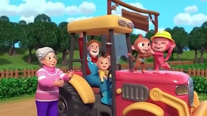 5 Little Monkeys Jumping on the Farm! ｜ Lalafun Nursery Rhymes & Kids Songs