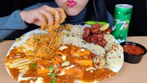 ASMR EATING VEG FRIEDRICE+PANEER MAKHANI_PANEER BUTTER MASALA+GOBI 65+MOMO l FOOD VIDEOS l