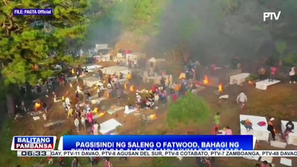 Pagsisindi ng saleng o fatwood, bahagi ng ritwal ng pag-alala sa mga yumao sa Sagada